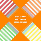 HAVLULAND 6-Packs Turkish Beach Towel Oversized 72"x40", 100% Turkish Cotton, Quick Drying Bath, Pool & Beach Towels - Sand Free, Extra Large, Ultra Soft, Compact & Lightweight for Travel