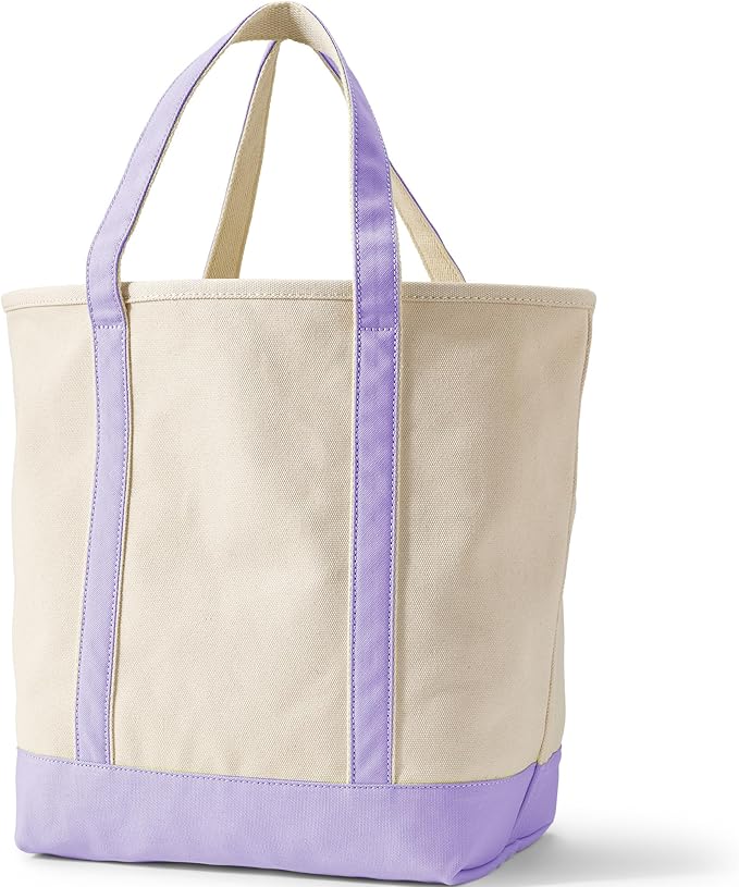 Lands' End Open Top Canvas Tote Bag