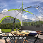 CAMPROS CP Upgraded 6/8 Person Camping Tents, Waterproof Windproof Family Tent with Larger Mesh Windows & Door, Double Layer, Easy Set Up, All-Season Dome Tent with Top Rainfly & Carry Bag
