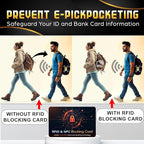 SaiTech IT 5 PK RFID Blocking Cards Protect Your Entire Wallet, Purse, and Cards from NFC Contactless Theft Wallet for Men & Women - Orange Black (5 Pack CL)