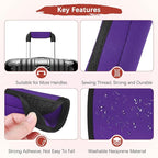 Luggage Handle Wrap [6PCS] - Neoprene Luggage Identifiers Use for Suitcases & Carry on & Travel Accessories - [Purple-6IN/15CM] Comfort Grip Handle Cover