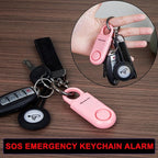 2 Pack Personal Safety Alarm 130db User-Replaceable Battery SOS Emergency Loud Sound Siren Keychain Alert for Women, College Students, Children, Night Runner, Hiking, Camp, Bear Alarm. Pink