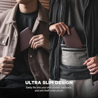 VULKIT Slim Minimalist Passport Wallet RFID Blocking Passport Holder for Travel, Leather Travel Wallet for Men Women, Magnetic Closure