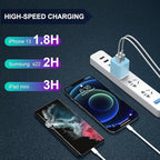 6Pack USB Wall Charger, iGENJUN 2.4A Dual USB Port Cube Power Plug Adapter Fast Phone Charger Block Charging Box Brick for iPhone 15/15 Pro/15 Pro Max/14, Samsung Galaxy, Pixel, LG, Android-Multicolor