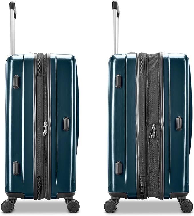 Samsonite Winfield 2 Hardside Expandable Luggage with Spinner Wheels, Teal, Checked-Large 28-Inch