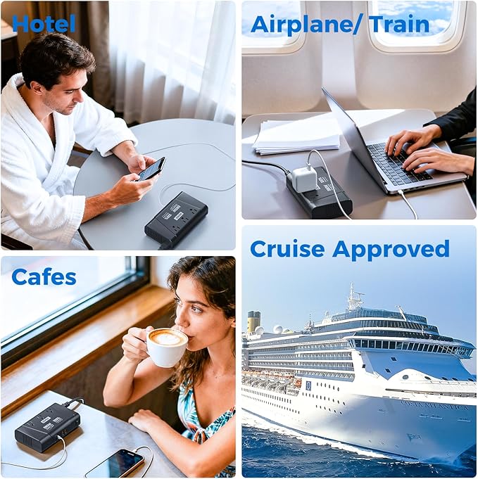 DOACE 800W Pure Sine Wave Voltage Converter US to Europe- 220V to 110V Converter for European Travel, No Limitation Step Down Transformer w/ 35W PD for Hair Straightener Curler CPAP Laptop Cell Phone