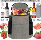 Camping Cooler Backpack 30 45 Cans, Soft Backpack Coolers Insulated Leak Proof Travel Cooler Bag Waterproof Lunch Picnic Beach Work Trip Thermal Bag Drink Beverage Beer Bag Cooler