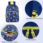Trail maker 15 Inch Kids Backpacks for Boys & Girls | Preschool, Kindergarten, Elementary School Backpacks with Adjustable, Padded Straps (Seafaring Sharks)