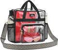 MAY TREE Clear Bag for Stadium Events, 12×6×12 Clear Tote Bag with Removable Strap, Transparent Bag for Concert Sports Gym, Wave-Strap