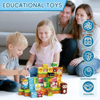 60PCS Mini Magnetic Building Cubes Set, Adventure-themed Magnetic Blocks, Portable Magnetic Travel Blocks with Iron Case, Educational Toy for Kids STEM & Construction Learning for Kids Aged 3+