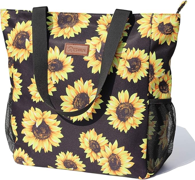 Original Floral Water Resistant Large Tote Bag Shoulder Bag for Gym Beach Travel Daily Bags Upgraded