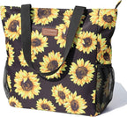 Original Floral Water Resistant Large Tote Bag Shoulder Bag for Gym Beach Travel Daily Bags Upgraded