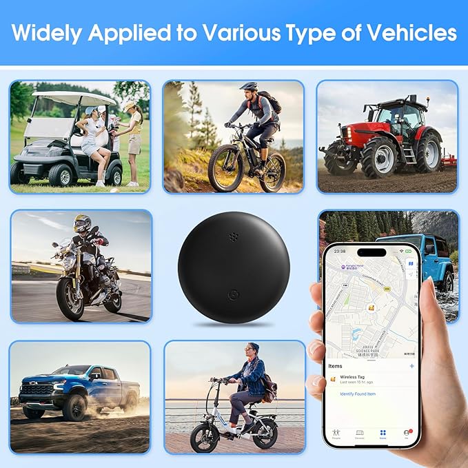 Mini GPS Tracker for Vehicles (for Android), Hidden Car Location Tracker w/Magnetic Case, Mini Hidden Item Finder Global Tracking Car Locator for Android Google Find Hub No Monthly Fees, Black