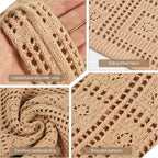 WantGor Crochet Bags, Beach Mesh Tote Bag Womens Shoulder Shopping Handbag Casual Travel Totes Bag Foldable Hobo Bags