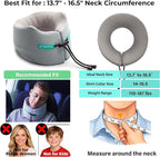 Travel Neck Pillow for Airplane: Neck Brace-Like Support 360° Chin Lock for Men in Middle Seat Sleep - Zero Head Slumping into Strangers - 8-Hour Upright Sleeping Without Neck Pain