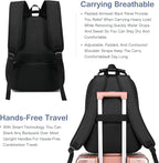 Boavan Laptop Backpack for men, 15.6 inch Laptop Bag with USB Port, Waterproof Travel Work Backpack Purse, Anti-Theft Teacher Nurse Doctor Casual Bookbags Office Business backpack，Deep Juniper Black