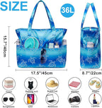 Bluboon Waterproof Beach Tote Pool Bags for Women Ladies Extra Large Carry On Bag With Wet Compartment for Weekender Travel