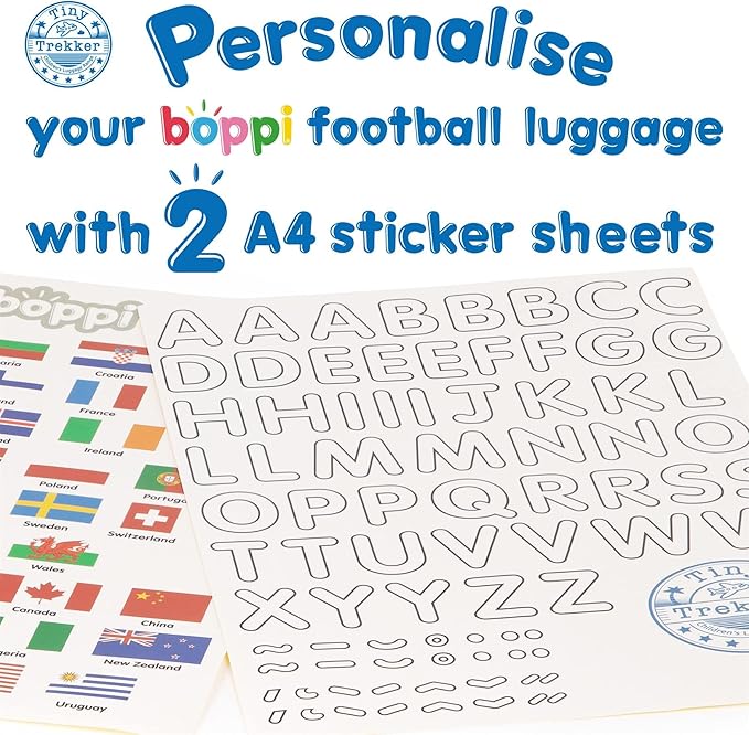 boppi - Children's Suitcase - Tiny Trekker Children's Trolley Suitcase - Boys & Girls Suitcase - Suitable as Cabin Luggage - 17 L