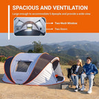 EchoSmile Pop Up Camping Tent, 2/4/6 Person Easy Setup Tent, Water Resistant Dome, Portable with Carry Bag