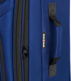 SWISSGEAR Sion Softside Expandable Spinner Luggage Durable Lightweight Travel Suitcase, Blue, Checked-Medium 25-Inch