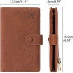 RFID Blocking Passport Wallet Cover Case Travel Document Organizer for Women and Men,Travel Wallet for Credit Card