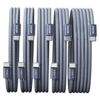 LISEN USB C to USB C Cable, 240W C to C Cable Fast Charging[1M+1M+2M+2M+3M/5 Pack] Fast Charger USB C Cord Type C Charger Fast Charging USBC to USBC Cable,Midnight