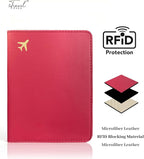 Passport Holder for Travel Essentials,RFID Blocking Passport Cover Case for Travel Accessories,Travel Wallet for Women Men (Wine Red)