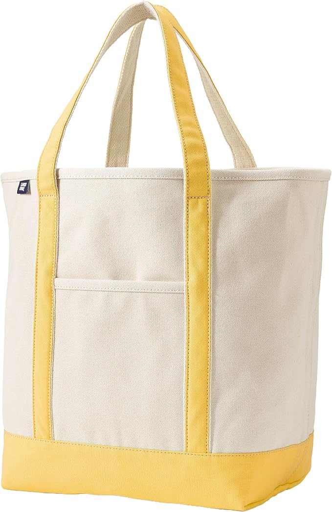 Lands' End Open Top Canvas Tote Bag