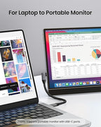 Silkland USB C Monitor Cable Right Angle 5FT, 8K@30Hz 5K/4K@60Hz Display, 20Gbps Data Transfer, 90 Degree USB C 3.2 Gen 2x2 Video Cable, 240W Charging for iPhone 17, MacBook, Portable Monitor, Carplay