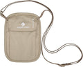 eagle creek RFID Blocker Neck Wallet - Durable and Lightweight Travel Passport and Valuables Organizer with Hook and Loop Closure and Adjustable Neck Strap, Tan