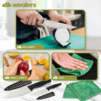 Wealers Camp Kitchen Cooking Utensil Set Travel Organizer Grill Accessories Portable Compact Gear for Backpacking BBQ Camping Hiking Travel Cookware Kit Water Resistant Case