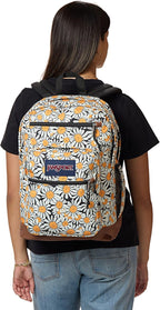 JanSport Cool Backpack with 15-inch Laptop Sleeve, Large Computer Bag Rucksack with 2 Compartments, Ergonomic Straps, Daisy Dreamscape