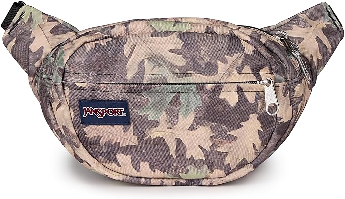 JanSport Fifth Avenue Fanny Pack Crossbody Bags for Women, Men - Stylish, Durable Waist Bag with Adjustable Belt, Main Zippered Pocket, Quick Stash Pocket - Travel Essentials - Black