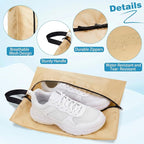 6 Pcs Travel Shoe Bags with Zipper Nylon Portable Waterproof Suitcase Shoe Organizer Packing for Golf(Mixed,Pastel)