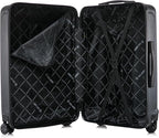 US ARMY Fox 28 inch Hardside Luggage with Spinner Wheels | Lightweight Large Suitcase for Extended Travel | Chevron Icon, Gel Handle, Side Studs, Retractable Trolley, Heavy Duty | Black