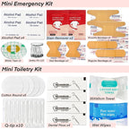 Travel Kit For Wedding And Honeymoon Emergency 32 Essential Items All In One Personal Care Set Toiletry Kit For Couples (Opaline White)