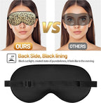 Sleep Mask, Silk Eye Mask for Sleeping with Adjustable Strap, Blindfold Eyeshade for Men & Women, Comfortable & Soft Eye Cover Eyeshade for Night Sleep (Leopard)