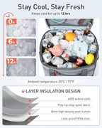 TOURIT Soft Sided Cooler Bag Insulated 30/48/60 Cans, Large Collapsible & Leakproof Ice Chest for Picnic, Beach, Camping, Travel