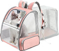 Texsens Innovative Traveler Bubble Backpack Pet Carriers for Cats and Dogs (Expandable-Pink)