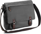 Evergoo Vintage Messenger Bag Unisex Shoulder Bags Canvas Satchel Cross Body Work Satchel Briefcase for 15.6 Inch Laptop