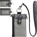 CHENSPRX Minimalist RFID Blocking Small Wallet with ID Window,WaterResistant Zip Id Case Wallet with Lanyard Keychain for Cards,Cash,Travel,Women,Men