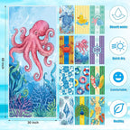 12 Pcs Island Oversized Microfiber Beach Towels Set 30 x 60 Extra Large Fiber Swim Pool Towel Absorbent Bath Blanket for Travel Vacation Accessories Gift Spa Soft Lightweight