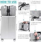 Travelkin Luggage Straps for Suitcases, Luggage Bungee Straps for Attaching Bags, Travel Essentials for Suitcases Add a Bag (Black)