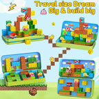 KAEILORU Magnetic Blocks Travel Toys for Kids Ages 4-8, 35 PCS Magnetic Cubes STEM Learning Set with Portable Iron Storage Box Construction Learning Toys for Toddlers Ages 3-5