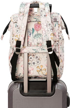 Kinmac Wide Open Style Laptop Backpack for Laptop Up to 15.6 Inch Men Women Travel Outdoor Backpack (Floral)