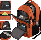 Volher Laptop Backpack,Business Travel Anti Theft Slim Durable Laptops Backpack,Water Resistant College Computer Bag for Women & Men Fits 15.6 Inch Laptop and Notebook-Orange