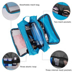 Toiletry Bag for Men Hanging Dopp Kit Water Resistant Shaving Bag Small Toiletry Bag for Traveling (Pure Blue)