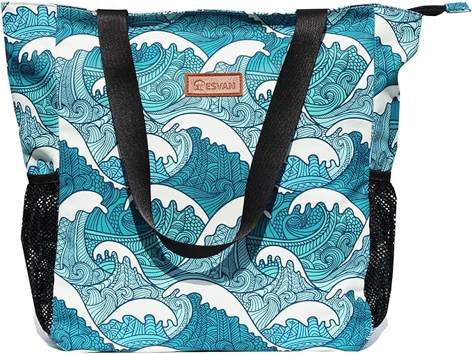 Original Floral Water Resistant Large Tote Bag Shoulder Bag for Gym Beach Travel Daily Bags Upgraded