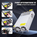 New Upgraded DIY SMPS 110V AC to DC 12V 125A 1500W Power Supply,12V DC Power Supply,110V to 12V Converter Voltage Transformer for Motor Pump CCTV 3D Printer Air Compressor Led (12V-125A-1500W, 12V)