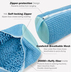 Shoe Washing Machine Bag,Laundry Shoe Bag for Washer and Dryer,Reusable Shoe Cleaning Bag for Sneakers,Tennis Shoes,With Self-locking Zipper, Microfiber Inside,Include Shoe Bag (Pro Blue - 2 Pack)